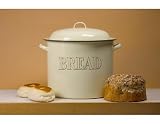 Falcon Enamel 28cm Round Bread Bin Cream