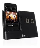 Kitsound XDOCK2 Clock Radio Dock with Lightning Connector for iPod and iPhone 3G/3Gs/4/4S/5 - Black