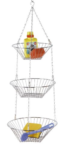 Wenko 2307100 Küchenampel Trio - 3 Ablagekörbe, 10 x 28 x 28 cm, Chrom Wenko 2307100 Küchenampel Trio - 3 Ablagekörbe, 10 x 28 x 28 cm, Chrom