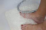 StayPut Shower Mat in innovative non-slip fabric (Soft White) - soft and durable, this quality shower or small bath mat is in a class of its own