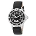 D&G DW0509 Anchor  Black Dial Black Leather Strap Watch
