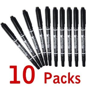 10 Pcs Tattoo Pen Tattoo Skin Marker Marking Scribe Pen Fine & Reg Tip - Tattoo Pen