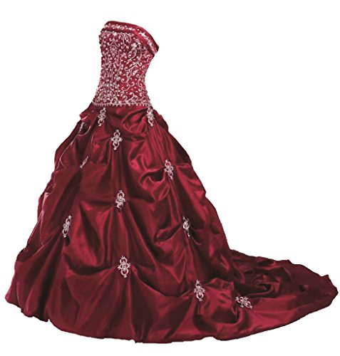 burgundy wedding dress bride