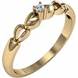 14K Yellow Gold Diamond Promise Ring - 0.03 Ct.