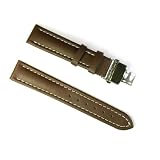BANDA LEATHER WATERPROOF WATCH BAND WITH STAINLESS DEPLOYANT TWO BUTTON DOUBLE FOLD BUCKLE... by Caddy Bay Collection