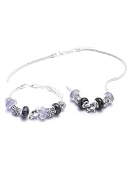 Dog Charm Bracelet and Necklace Gift Set Girls Pandora Style Gift Boxed