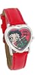 Betty Boop Women's Heart Shape Leather Band Watch Model #BB-W63