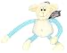 Multipet Pull My Leg Sheep 15-Inch Plush Dog Toy with moving arms and legs and squeak...