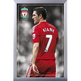 Football Poster et Cadre (Alu) - F.C Liverpool, Robbie Keane (91 x 61cm)