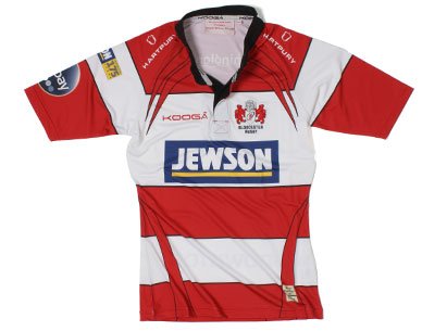 Gloucester 2011/12 Home Athentic Liquid Pro Rugby Shirt Red/White - size S Gloucester 2011/12 Home Athentic Liquid Pro Rugby Shirt Red/White - size S