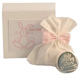 Kitted Out Boo Bunny Silver Plate My First Curl Box In Keepsake Box (Pink)