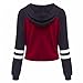 GBSELL Women Girl Long Sleeve Letters Printed Hoodie Crop Top Blous (M)