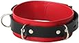 Deluxe Red and Black Locking Bondage Collar