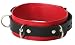 Deluxe Red and Black Locking Bondage Collar