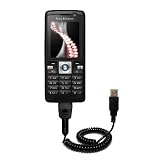 Coiled Power Hot Sync and Charge USB Data Cable w/ Tip Exchange for the Sony Ericsson k610m - Gomadic Brand