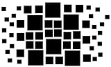 Set of 78 - Black Square Boxes Vinyl Wall Graphic Decals Stickers