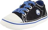 Crocs Hover Canvas Lace-Up Sneaker (Toddler/Little Kid/Big Kid),Black/Sea Blue,5 M US Big Kid/ 7 M US Women's