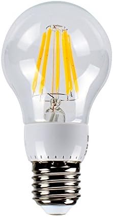 LampFair A60 E26/E27 New LED Filament Bulbs 8W 100~240V LED Filament Light Bulb Warm White (6 Pack)