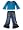 Lipstik - Girls Long Sleeved Pant Set, Blue, Denim (Size 4)