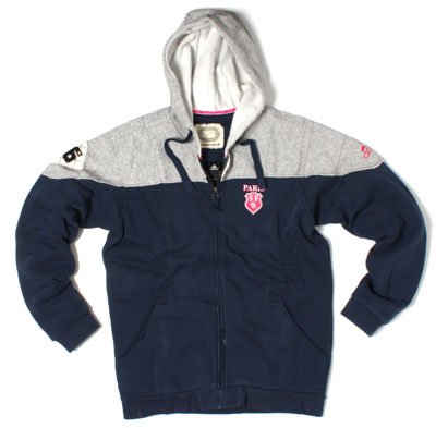 Adidas Stade Francais 16th Man Heavyweight Hooded Sweatshirt Navy/Stade Pink - size L Adidas Stade Francais 16th Man Heavyweight Hooded Sweatshirt Navy/Stade Pink - size L