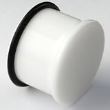 One Acrylic Single Flared Plug: 6g White