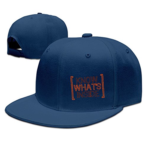 Know What's Inside Unisex Solid Adjustable Baseball Cap Navy