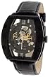 Adee Kaye Men's Self-Winding Automatic Skeleton Watch Model AK-4090-MIPB1(Black Band/Black Skeleton)