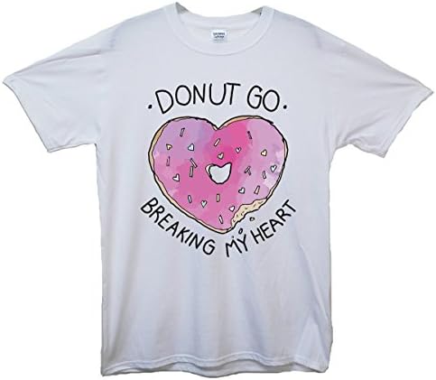 Minamo Donut Go Breaking My Heart T-Shirt X-Large (46-48 inches) White