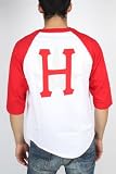 HUF - H-Town Mens Baseball T-shirt in Red/White, Large, Red/White