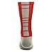 College Edition Men's Champ preformance Crew Sock, Red/Grey, Large 10-13