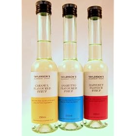 3 x 250ml - Coffee Lovers Syrup Gift Box ;Amaretto, Caramel & Hazelnut