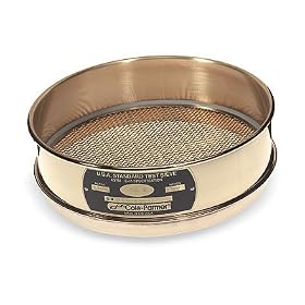 Sieve, brass, 8" OD, Half height, No. 200