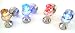 4 x Mixed LED Light Cufflinks : Red, Blue, White & Orange Lite Up Links w/Gift Boxes