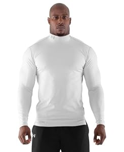 Under Armour Men's ColdGear® Fitted L/S Mock White/Metal SM