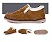 WHENOW Men's Winter Wool Snerker Slip-On Faux Fur Slipper Loafer Shoes