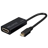 画像をクリックして拡大イメージを表示 ナカバヤシ Digio2 MHL-HDMI変換アダプタ microUSB→HDMI ブラック SMMHL-01BK