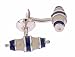 Silver plated and enamel cufflinks with presentation box