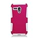 Aimo Wireless Progressive Hybrid Gummy Mesh Defense Case for Motorola Moto G - Retail Packaging - White/Hot Pink