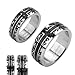 STR-0028 Stainless Steel Black IP Tribal with a Cross Ring; Comes With Free Gift Box
