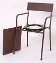 Stacking Commode with Padded Back and Seat