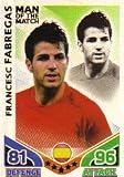 Match Attax ENGLAND Man of The Match SPAIN Fabregas