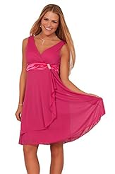 A-line V-neck Empire   Waistline   Polyester/Spandex Homecoming Dress/Junior-Bridesmaid Dress/Prom Dress/Party Dress  With a Bow(s) and Rhinestones