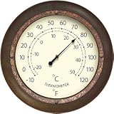 Outdoor rust finish thermometer - 12389RU-1718