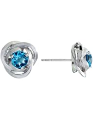 Balissima By Effy Collection Sterling Silver Blue Topaz Earrings