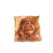 Buddha Sitting in Tree Figurine Carved from Rosewood, 4 " Tall