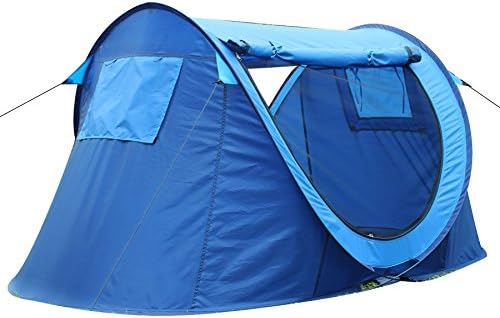 Instant Pop up Outdoor Camping Tent and Sun Shelter Light-weight Beach Summer Tent UV Protection Blue