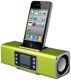 Produkt-Bild: MusicMan Wireless Soundstation BT-X1 (MP3 Player, FM Radio ,Bluetooth, LCD Display, USB, MicroSD Kartenslot, Line-In, Docking & austauschbarer, wiederaufladbarer Akku) gr&uuml;n