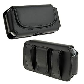 Apple iPhone 4 Leather Case - Fosmon Premium Leather Pouch for iPhone 4G 16GB / 32GB + Neckstrap and Metal Stylus