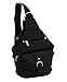 Womens Leather Convertible 7 Pocket Medium Size Tear Drop Sling Backpack Purse Shoulder Bag