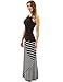 PattyBoutik Striped Geometric Full Length Maxi Skirt